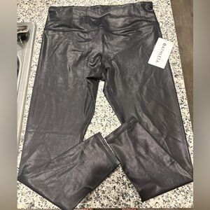 Athleta Metallic Black Leggings